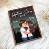 Couple Kissing Under Sky Night Personalized 2-layer Wooden plaque