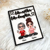 Like Mother Like Daughters Doll Mom And Daughters Sitting Personalized 2-Layer Wooden Plaque