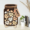 Grandma Mom Sweethearts Mason Jar Personalized 2-layer Wooden Plaque
