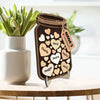 Grandma Mom Sweethearts Mason Jar Personalized 2-layer Wooden Plaque