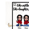 Like Mother Like Daughters Doll Mom And Daughters Sitting Personalized 2-Layer Wooden Plaque