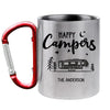 Happy Campers - Personalized Carabiner Camping Mug - Gift For Camping Lovers