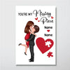 Couple Missing Piece Red Heart Valentine‘s Day Gift Personalized Poster