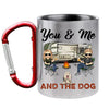 You, Me &amp; The Dogs - Personalized Carabiner Camping Mug - Gift For Camping Lovers