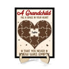 Grandchildren Fill A Space In Your Heart Personalized 2-Layer Wooden Plaque