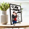 My Missing Piece Romantic Couple Kissing Valentine‘s Day Gift For Her Gift For Him Personalized 2-Layer Wooden Plaque