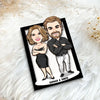 Funny Caricature Couple Valentine‘s Day Gift For Him For Her Personalized 2-Layer Wooden Plaque