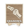 Dad Grandpa Fist Bump Gift Personalized 2-Layer Wooden Plaque