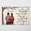 Favorite Place In The World Couple Back View Personalized Poster, Valentine‘s Day Gift For Him, For Her