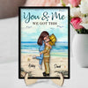 Beach Landscape Couple Valentine‘s Day Gifts by Occupation Gift For Her Gift For Him Firefighter, Nurse, Police Officer Personalized 2-Layer Wooden Plaque