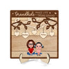 Grandkids Make Life Grand Grandma Grandchildren Under Tree Personalized 2-Layer Wooden Plaque
