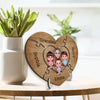 Grandma Grandkids Sitting Puzzle Heart Mother‘s Day Gift Personalized 2-Layer Wooden Plaque