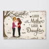Mother Daughter Holding Hands Under Tree Personalized Poster, Mother&#39;s Day Gift For Mom