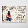 Favorite Place In All The World Couple Sitting Hugging Back View Personalized Poster