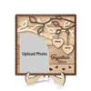 Couple Kissing Under Tree Photo Upload Personalized 2-Layer Wooden Plaque