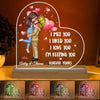 I Met You Couple Valentine‘s Day Gifts by Occupation Gift For Her Gift For Him Firefighter, Nurse, Police Officer Personalized Acrylic Plaque LED Night Light