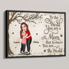 Grandma Mom Hugging Kid Under Tree Personalized Poster, Mother&#39;s Day Gift For Mom, For Grandma