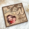 Mom Grandma Holding Kid Under Tree Personalized 2-layer Wooden Plaque