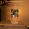 12 Reasons Why I Love You - Personalized Acrylic LED Lamp - Best Gift for Couple