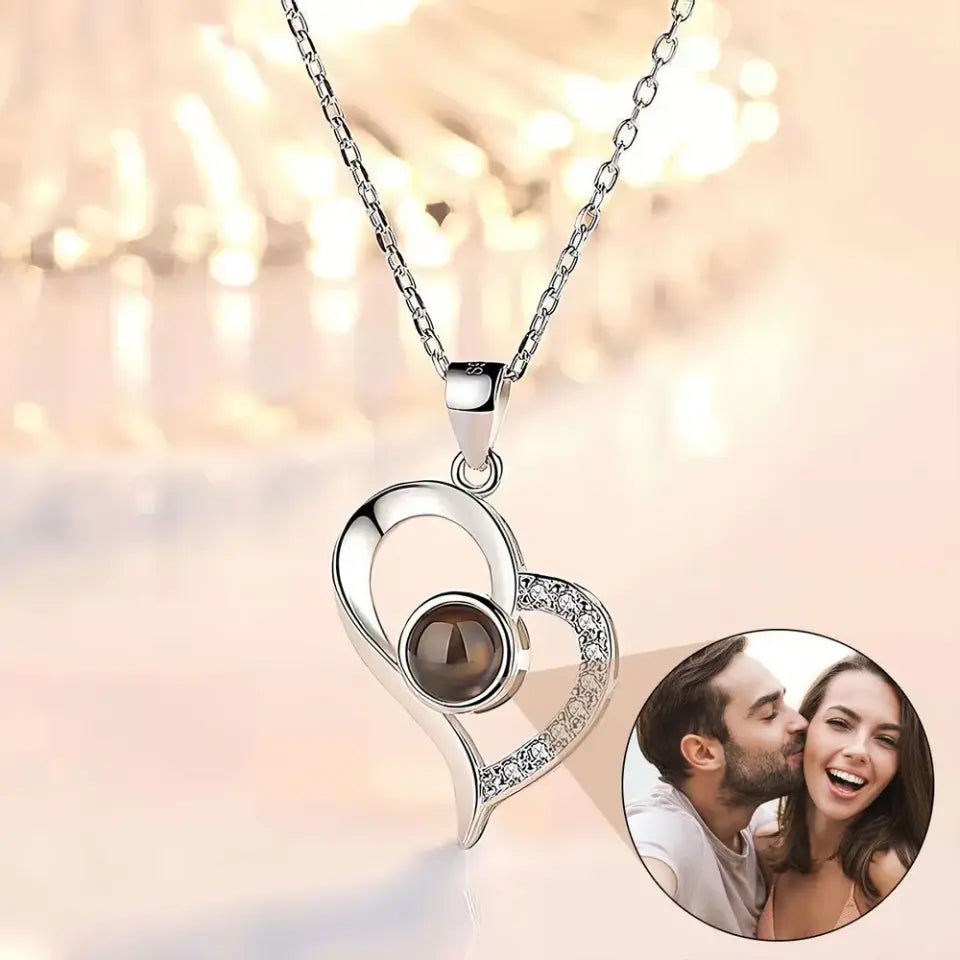 Photo Heart Pendant Necklace, Valentine‘s Day Gift, Mother’s Day Gift, Gift For Best Friends