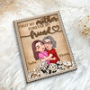 Mom Hugging Daughter Flowers Mother‘s Day Gift Personalized 2-Layer Wooden Plaque