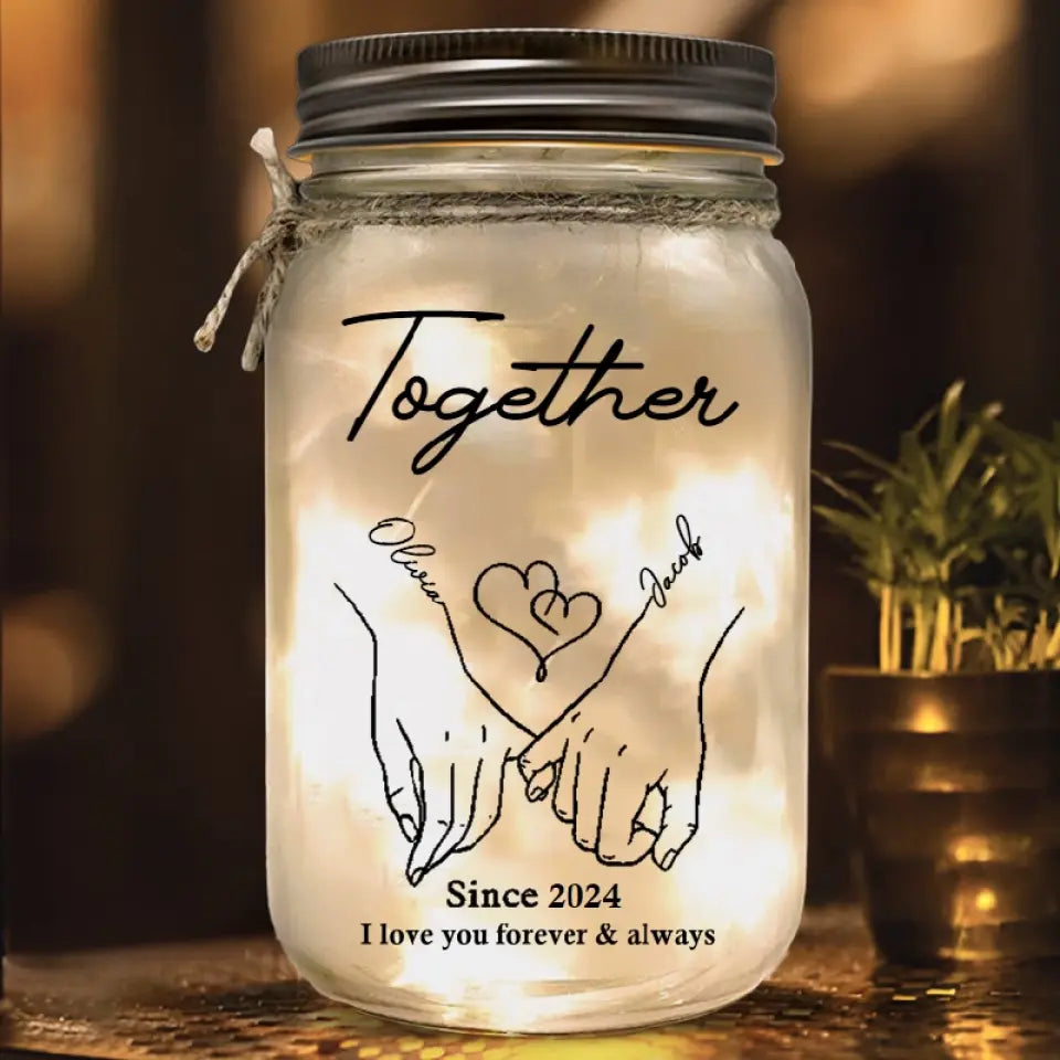 Always Love You Till My Last Breath - Couple Personalized Custom Mason Jar Light - Gift For Husband Wife, Anniversary