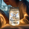 Once By My Side Forever In My Heart - Personalized Custom Mason Jar Light  - Memorial Gift For Dog Lovers