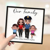 In This Family No One Fights Alone Family Gift By Occupations Nurse Firefighter Police Officer Personalized 2-Layer Wooden Plaque