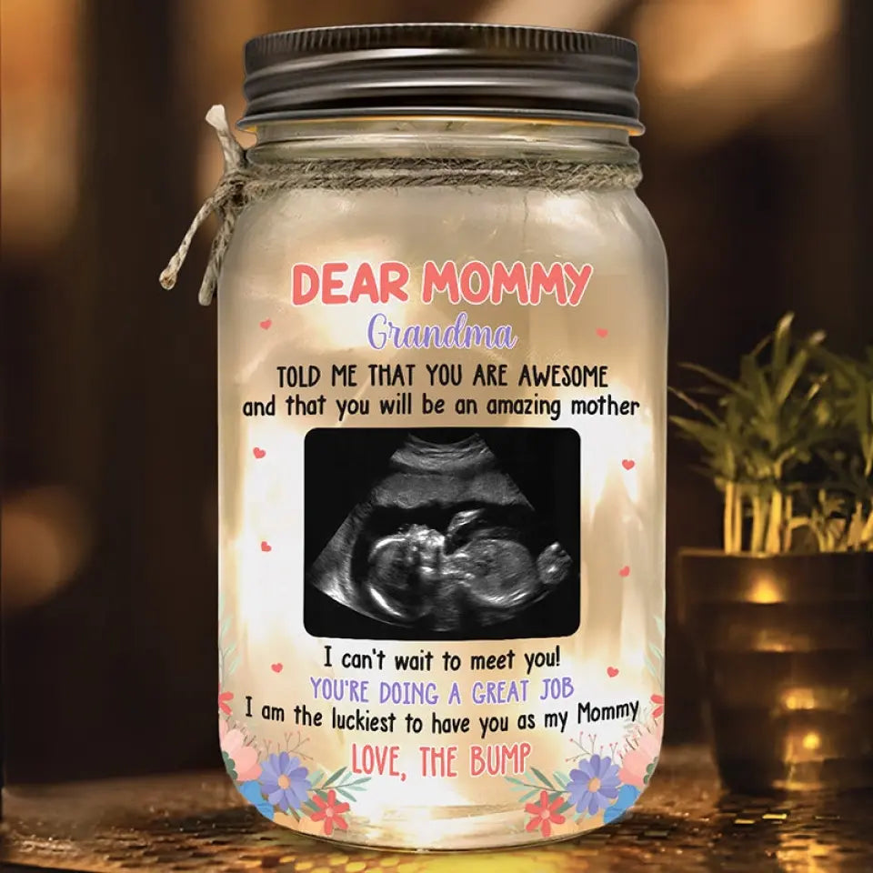 Custom Photo You Will Be An Amazing Mother - Family Personalized Custom Mason Jar Light - Baby Shower Gift, Gift For First Mom
