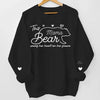 This Mama Bear Wears Her Heart On Her Sleeve - Family Personalized Custom Unisex Sweatshirt With Design On Sleeve - Gift For Mom