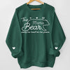 This Mama Bear Wears Her Heart On Her Sleeve - Family Personalized Custom Unisex Sweatshirt With Design On Sleeve - Gift For Mom