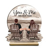You &amp; Me We Got This Couple Back View Sitting At Beach Landscape Personalized Standing Wooden Plaque