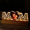 MOM Flowers Mom Hugging Kid Personalized LED Night Light, Gift For Mom