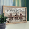 Retro Vintage Mom And Daughters Sons Beach Landscape Personalized Horizontal Poster