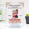 Hugging Cartoon Mom Daughter Best Friends Forever Personalized Acrylic Plaque