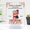 Hugging Cartoon Mom Daughter Best Friends Forever Personalized Acrylic Plaque