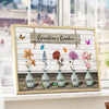 Grandma‘s Garden Birth Month Flowers Pots Personalized Horizontal Poster, Mother&#39;s Day Gift For Grandma, Mom, Auntie