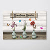 Grandma‘s Garden Birth Month Flowers Pots Personalized Horizontal Poster, Mother&#39;s Day Gift For Grandma, Mom, Auntie