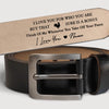 That Thing Sure Is A Bonus - Couple Personalized Custom Engraved Leather Belt - Gift For Husband, Boyfriend, Anniversary