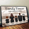 Custom Family Retro Vintage Beach Landscape Poster, Mother&#39;s Day Gift, Father&#39;s Day Gift