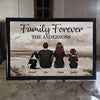 Custom Family Retro Vintage Beach Landscape Poster, Mother&#39;s Day Gift, Father&#39;s Day Gift