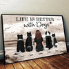 We Just Need Someone To Be There Retro Beach Landscape Gift For Dog Mom, Dog Dad, Cat Mom, Cat Dad Personalized Horizontal Poster