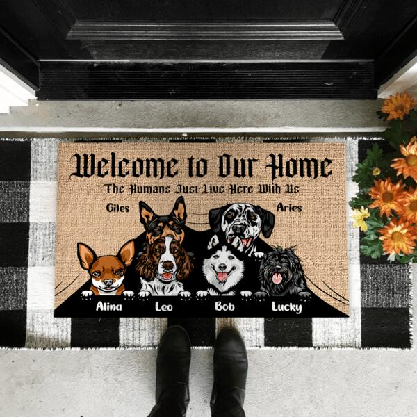 Welcome to Dog's Home - Gothic Personalized Pet Decorative Mat