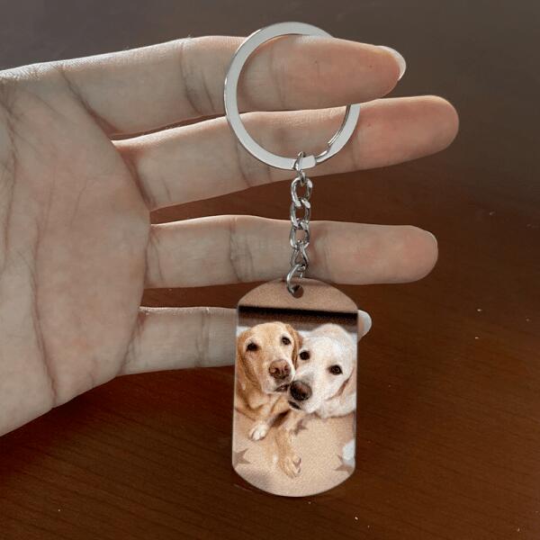 No Longer By My Side, But Forever In My Heart - Pet Dog Memorial Keychain