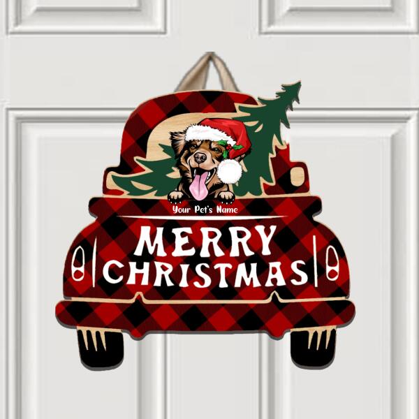 Merry Christmas - Personalized Pet Decorative Door Sign