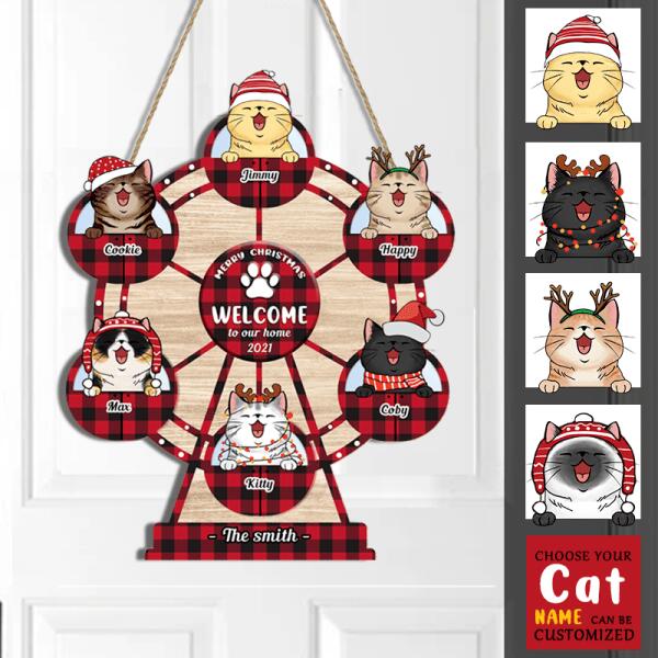 Personalized Ferris Wheel Pet Christmas Door Sign