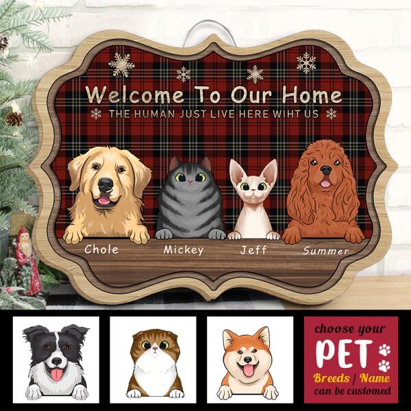 Welcome To Our Home - Personalized Pet Decorative Dog&Cat Door Sign
