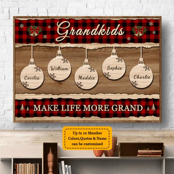 Life Is Better With Grandkids- Personalized Horizontal Poster