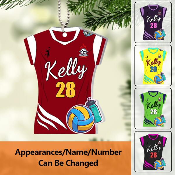 Personalized Name&Number Girl Volleyball Clothing Ornament