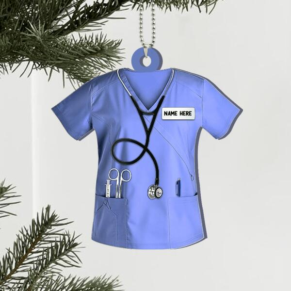 Personalized Nurse Custom Name Ornament
